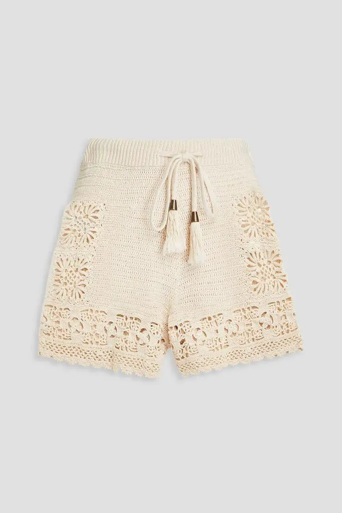 Zimmermann Crocheted cotton shorts