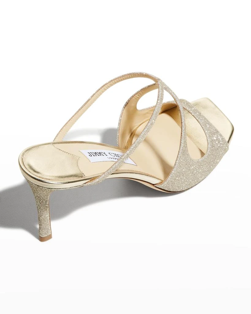 Jimmy Choo Anise Glitter Slide Sandals 3