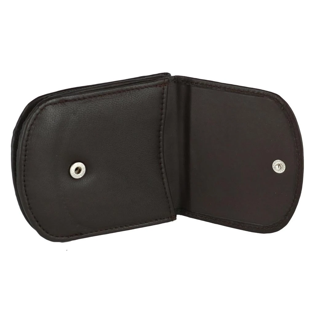 CTM Men's Leather Front Pocket C-Fold Taxi Wallet 5