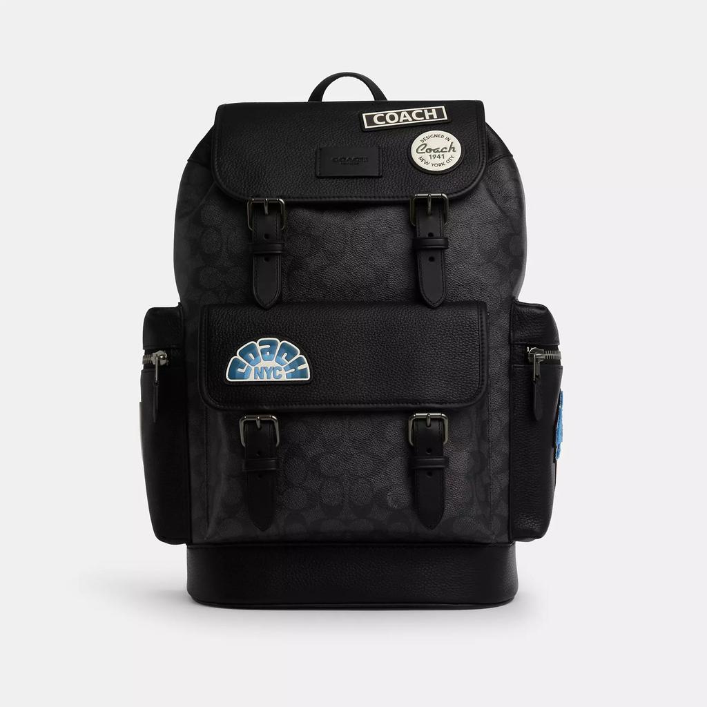 Coach Sprint Backpack In Signature Canvas With Patches