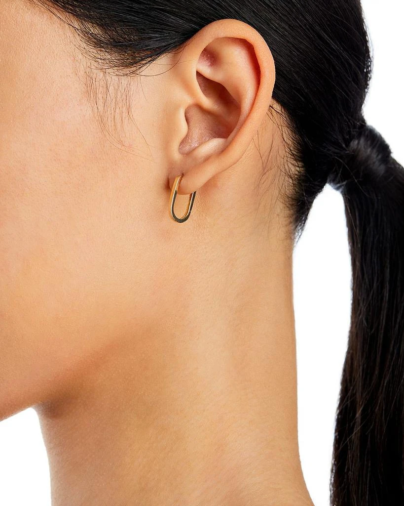 Moon 
Meadow 14K Yellow Gold Square Tube Hoop Earrings 2