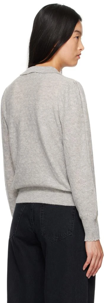 FRAME Gray Cashmere Polo 3