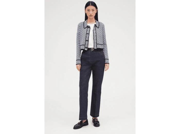 Claudie Pierlot Gilet court col claudine monogramme 1