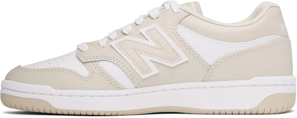 New Balance Beige & White 480 Sneakers 3
