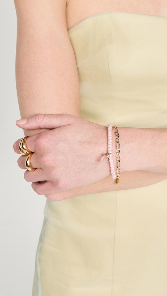 Sydney Evan 14k Evil Eye Short Stone Point Charm Bracelet