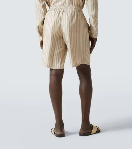 Le Kasha Striped silk shorts 4