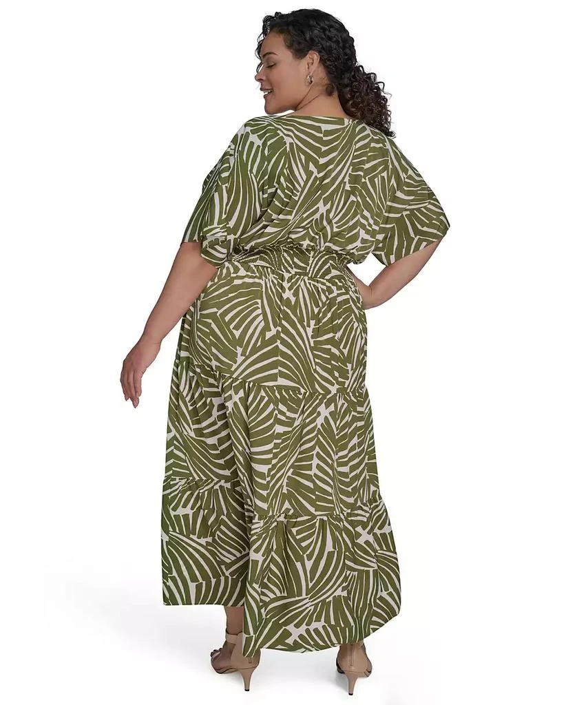 Jessica Howard Plus Size Printed V-Neck Maxi Dress 3
