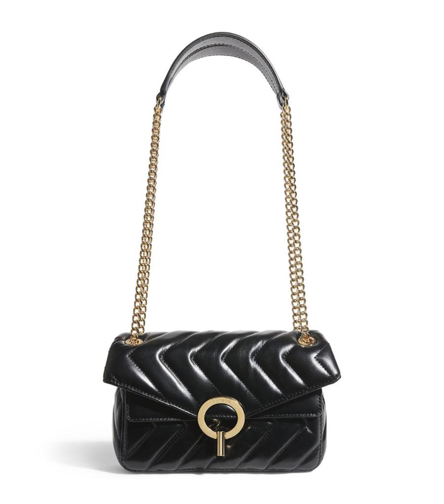 SANDRO Quilted Leather Yza Shoulder Bag