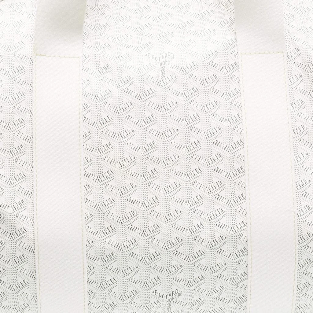 Goyard Goyard White Goyardine Coated Canvas and Mesh Voltigeur Pet Carrier Bag 6