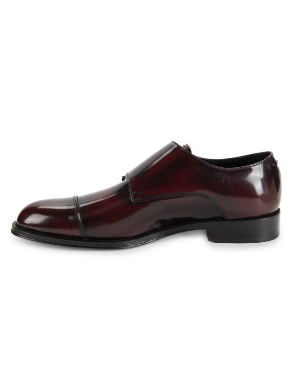 Saks Fifth Avenue Leather Double Monk Strap Shoes 4
