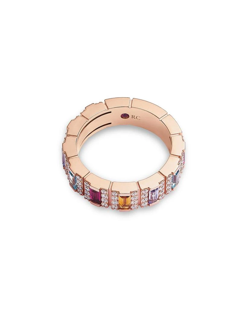 Roberto Coin 18K Rose Gold Obelisco Multi Stone 
Diamond Band 3