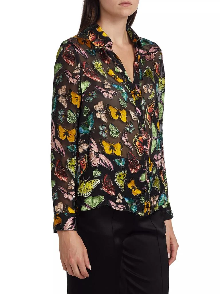 Alice + Olivia Eloise Butterflies Silk Blouse 4