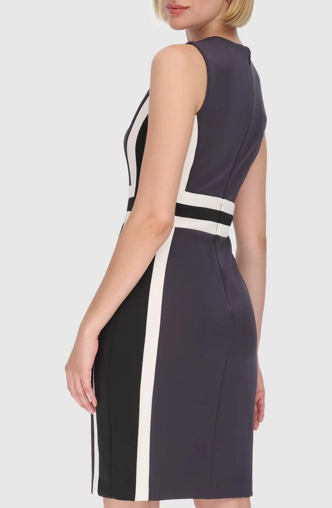Calvin Klein Colorblock Sleeveless Scuba Sheath Dress 2