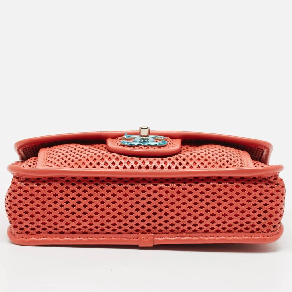 Chanel Chanel Red Perforated Leather Small Up In The Air Flap Bag 7