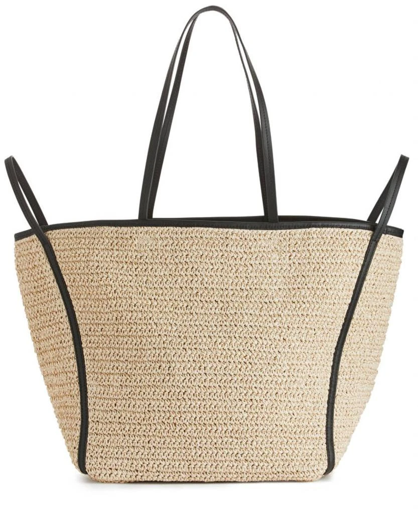 ARKET Women's Straw Tote Bag In Black 1