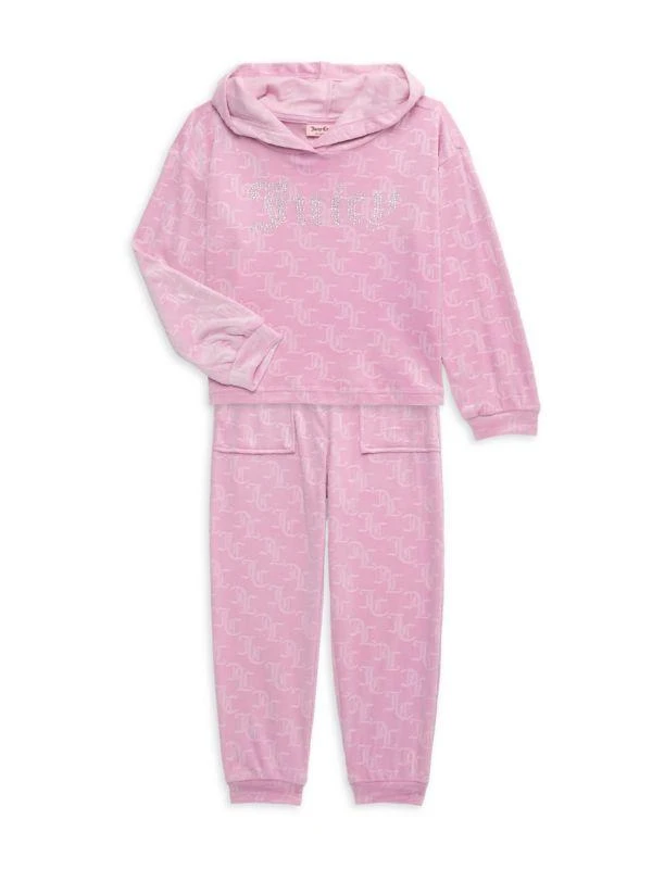 Juicy Couture Little Girl's & Girl's 2-Piece Print Hoodie & Joggers Set 1