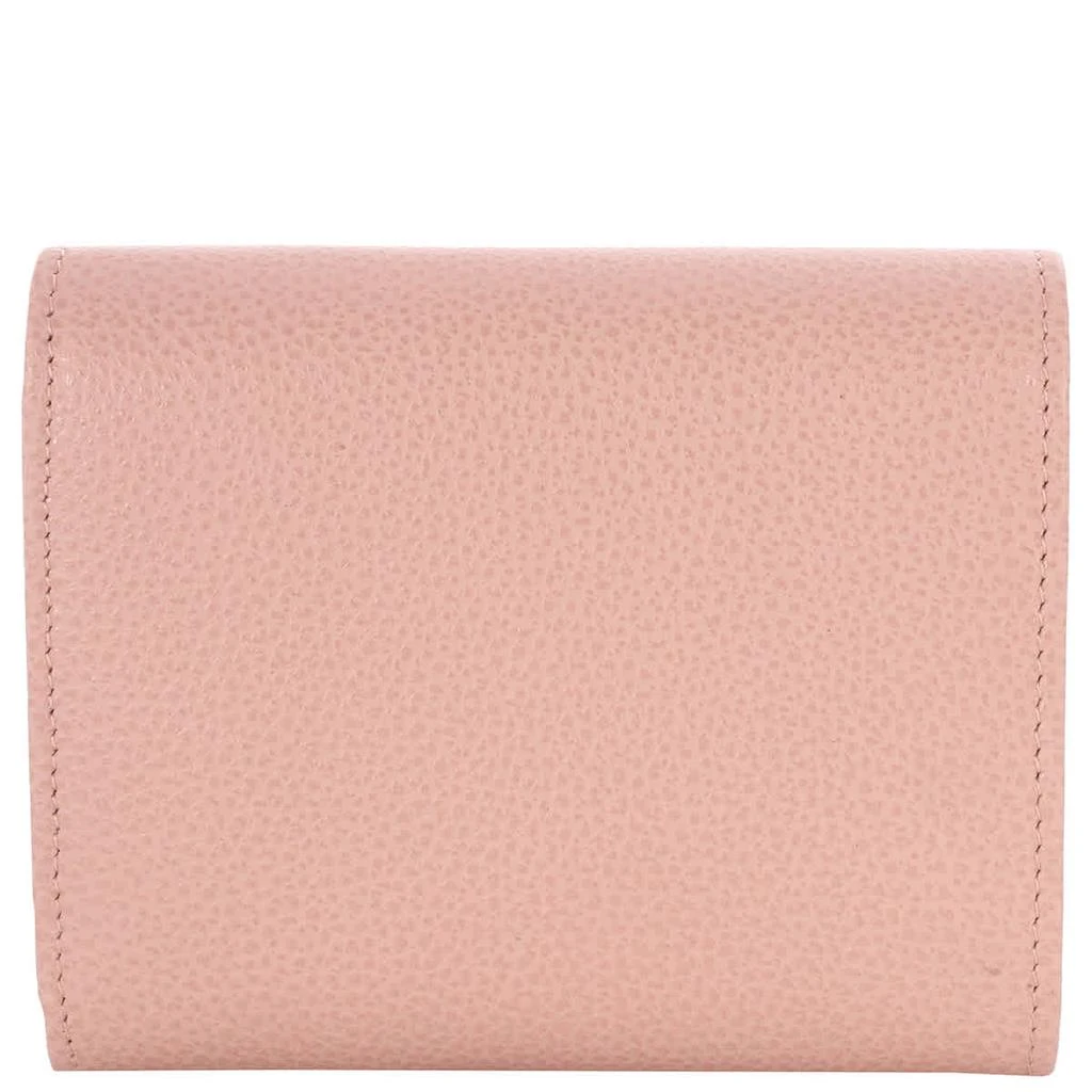 Longchamp Ladies Le Foulonne Compact Leather Wallet-Powder 3