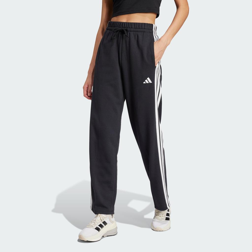 Adidas Women
s  Essentials 3-Stripes Open Hem French Terry Pants