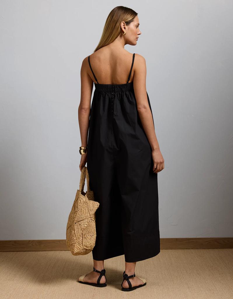 AE AE77 Premium Wide-Leg Cropped Poplin Jumpsuit