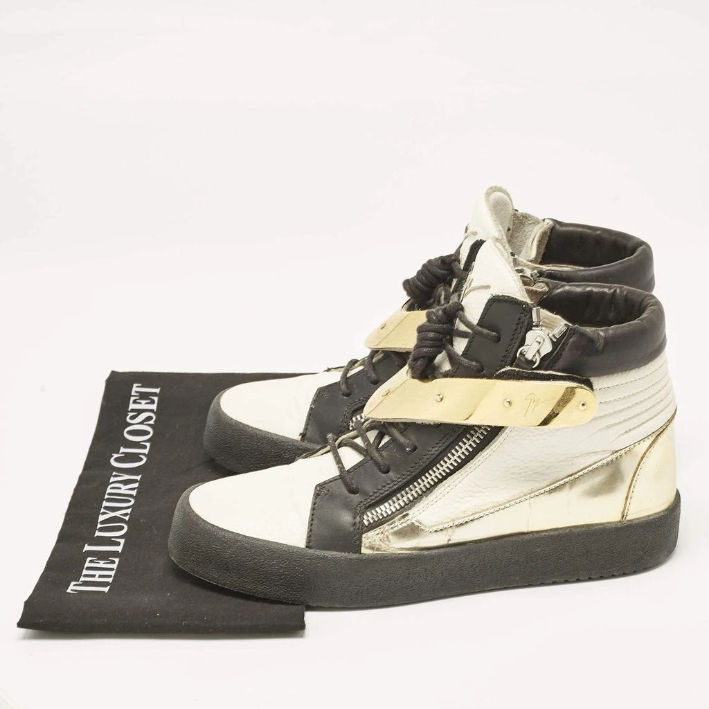 Giuseppe Zanotti Giuseppe Zanotti Tri-Color Leather Hero V Strap High Top Sneakers Size 41 9