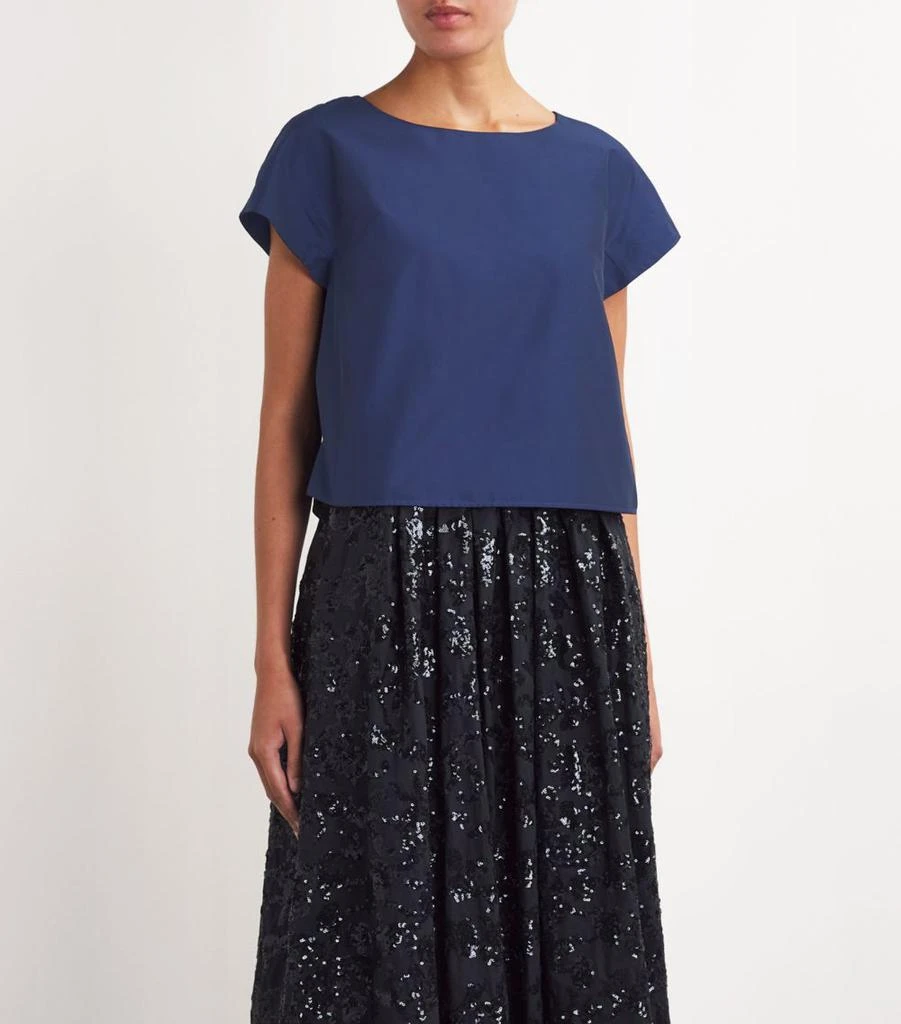 Weekend Max Mara Taffeta Boat-Neck Blouse 3