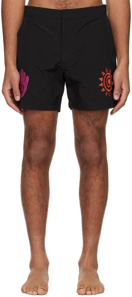 Double Rainbouu Black Under The Sun Pool Shark Swim Shorts 1