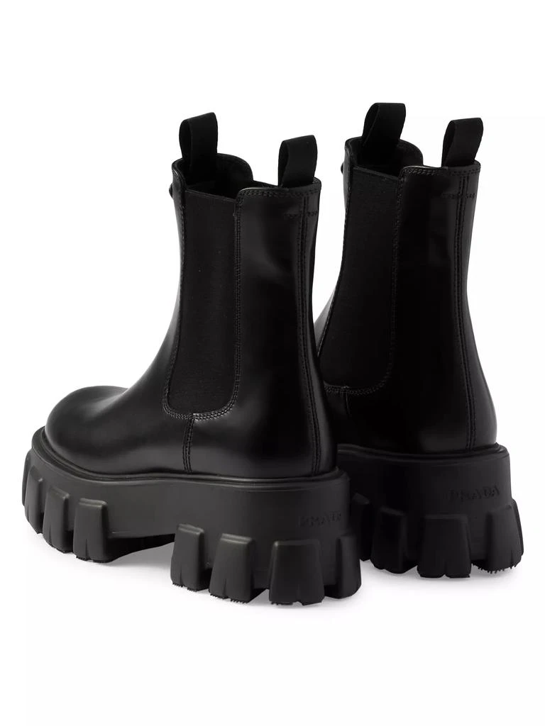 Prada Monolith Brushed Leather Chelsea Boots 4
