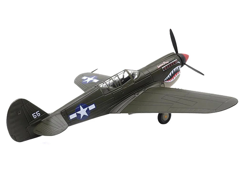 Militaria Die Cast Curtiss P-40N Warhawk Fighter Aircraft "American Dream National Warplane Museum" United States Army Air Forces 1/72 Diecast Model by 2