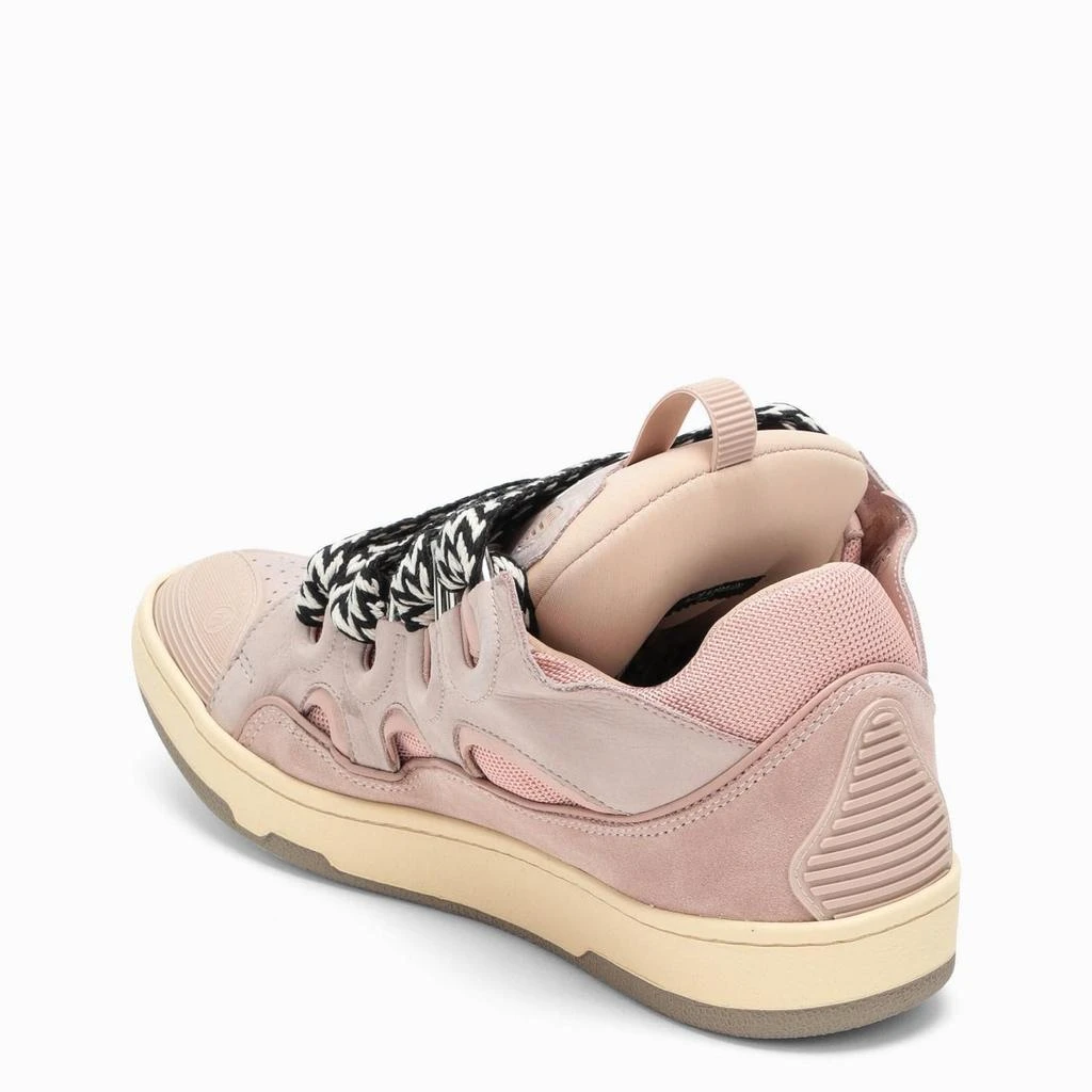 Lanvin Pink Leather Curb Sneakers 4