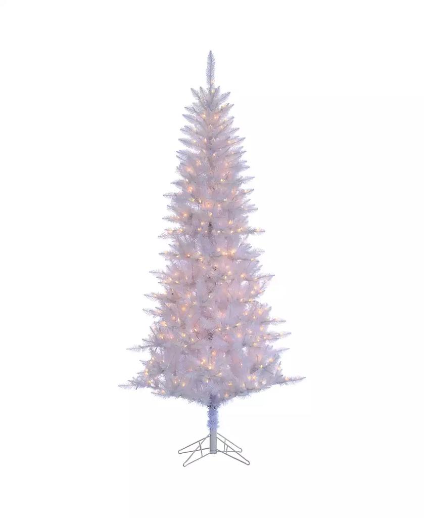 Sterling 7.5 Ft. White Tiffany Tinsel Tree with 450 clear lights