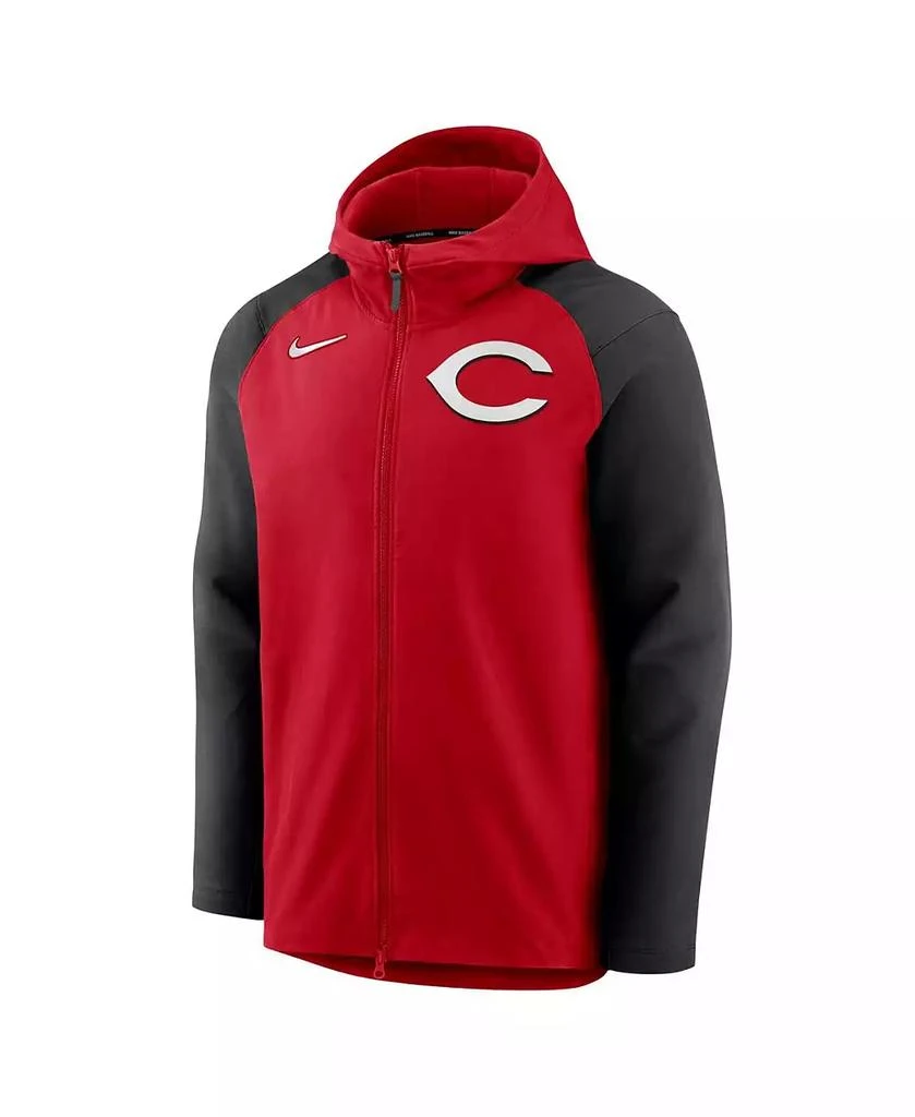 NIKE Men's Red and Black Cincinnati Reds Authentic Collection Full-Zip Hoodie Performance Jacket 3