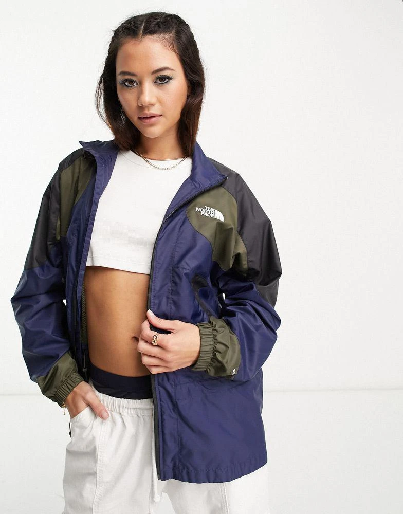 The North Face The North Face TNF X track jacket in navy and khaki 1