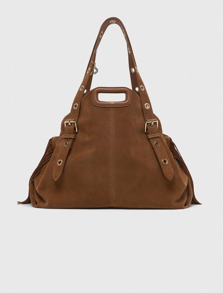 Maje Maje Woman's leather Suede Miss M XL bag for Fall/Winter