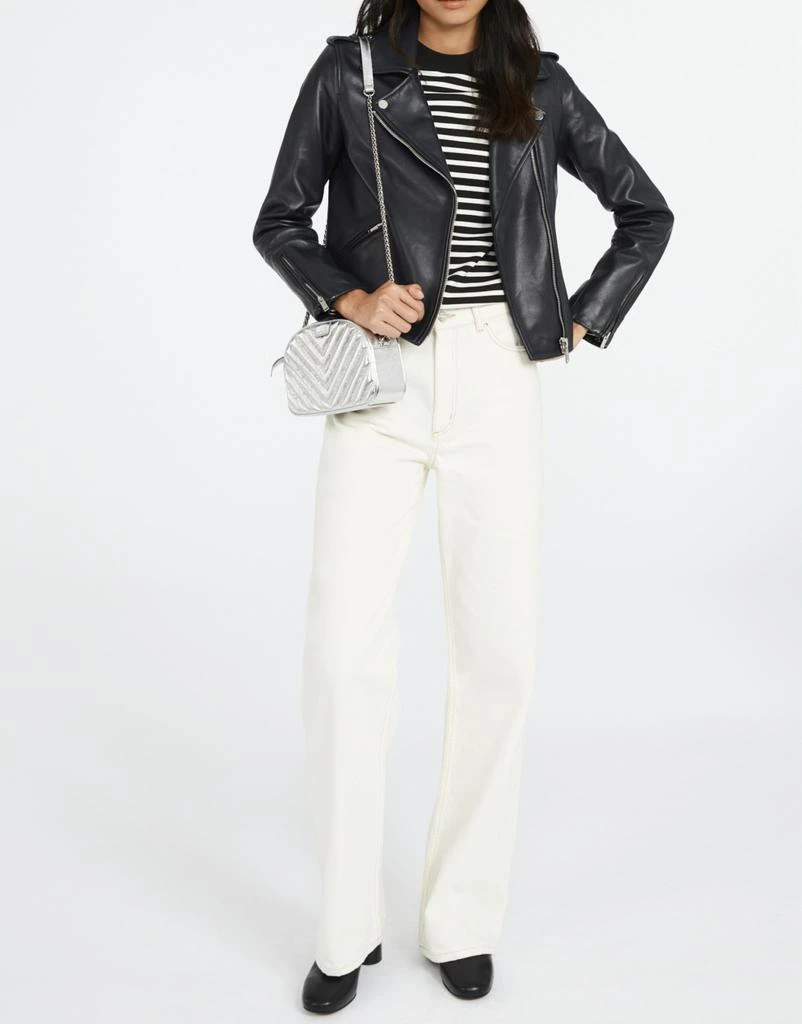 Claudie Pierlot Blouson Cuir - Cuzia - Marine 2