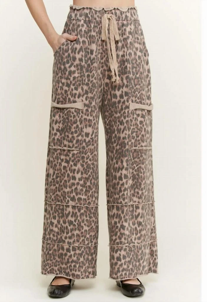 J. Her Wide Leg Sweatpants In Leopard Print 1