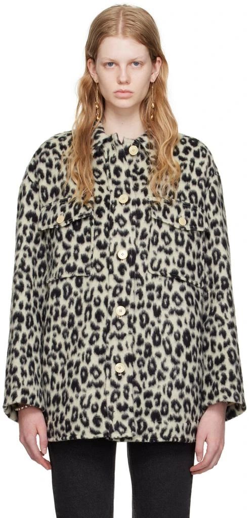 Isabel Marant Gray & Black Odelino Coat 1