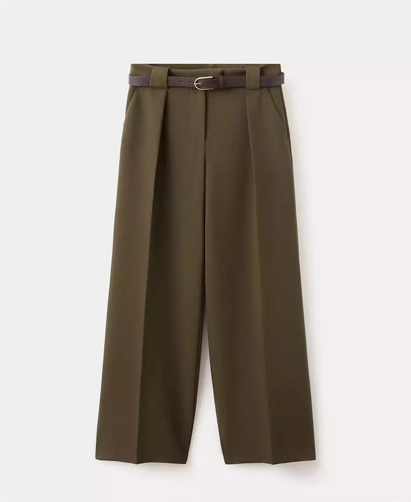 Mango Women
s Belt Straight-Fit Pants