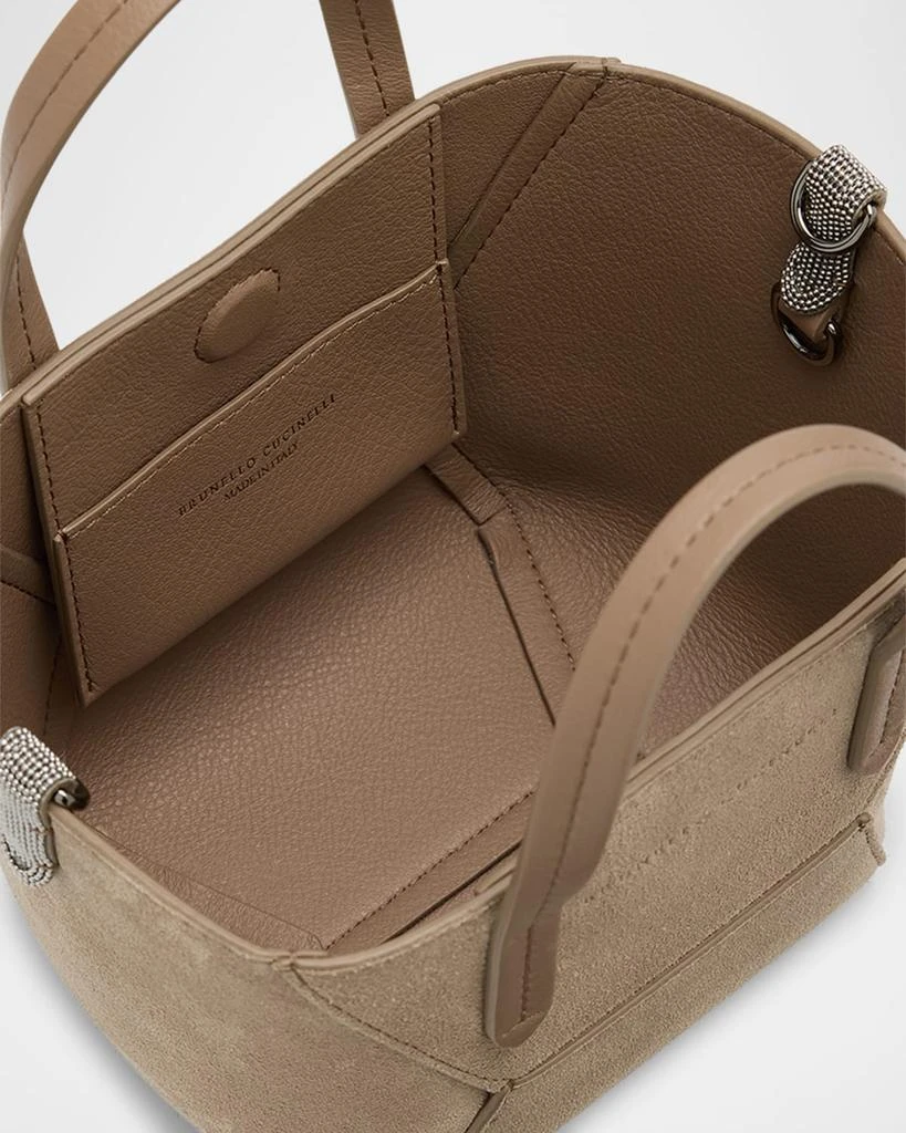 Brunello Cucinelli Essense Monili Leather Top-Handle Bag 4