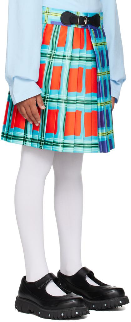 Charles Jeffrey Loverboy Kids Multicolor Check Skirt