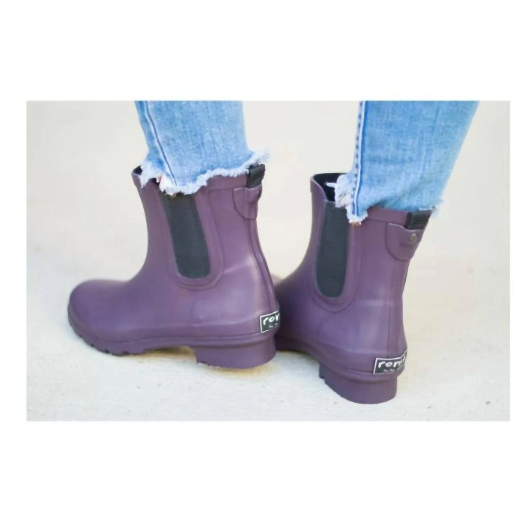 roma Women's Chelsea Rain Boots In Eggplant 4
