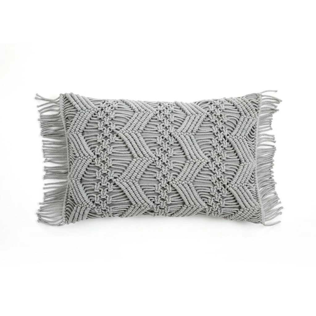 Lush Decor Studio Chevron Macrame Decorative Pillow Cover 1