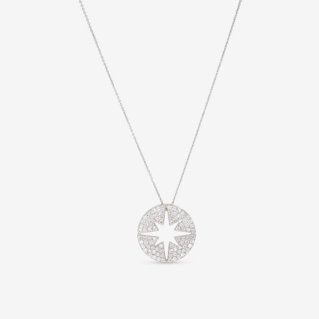 Roberto Coin Roberto Coin Tiny Treasures 18K White Gold Star Burst Pendant Necklace 002127AWCHX0-copy