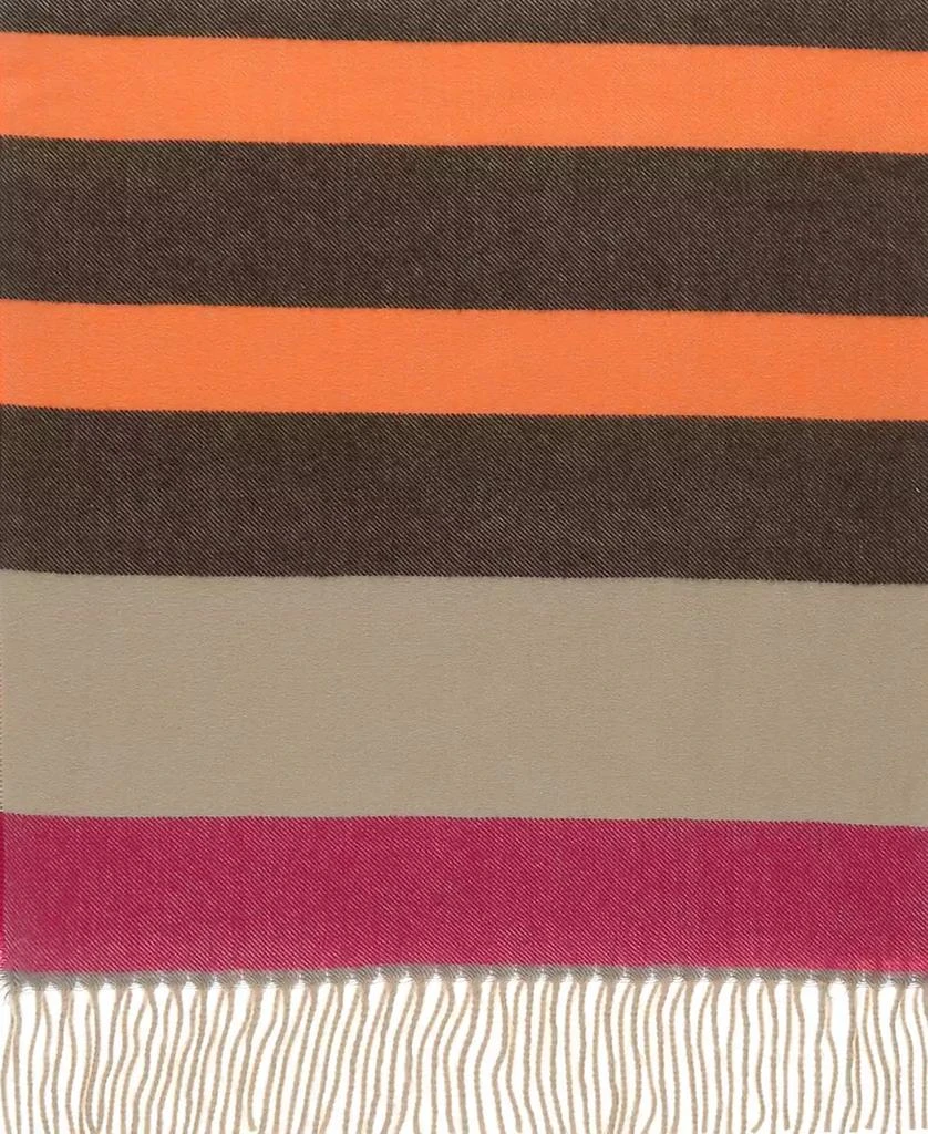 Fraas Women's Striped Fringe-Trim Scarf 2