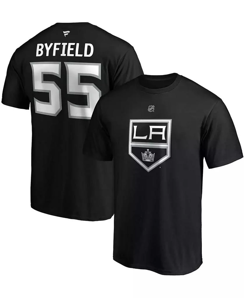Fanatics Men's Quinton Byfield Black Los Angeles Kings Authentic Stack Name and Number T-shirt 1