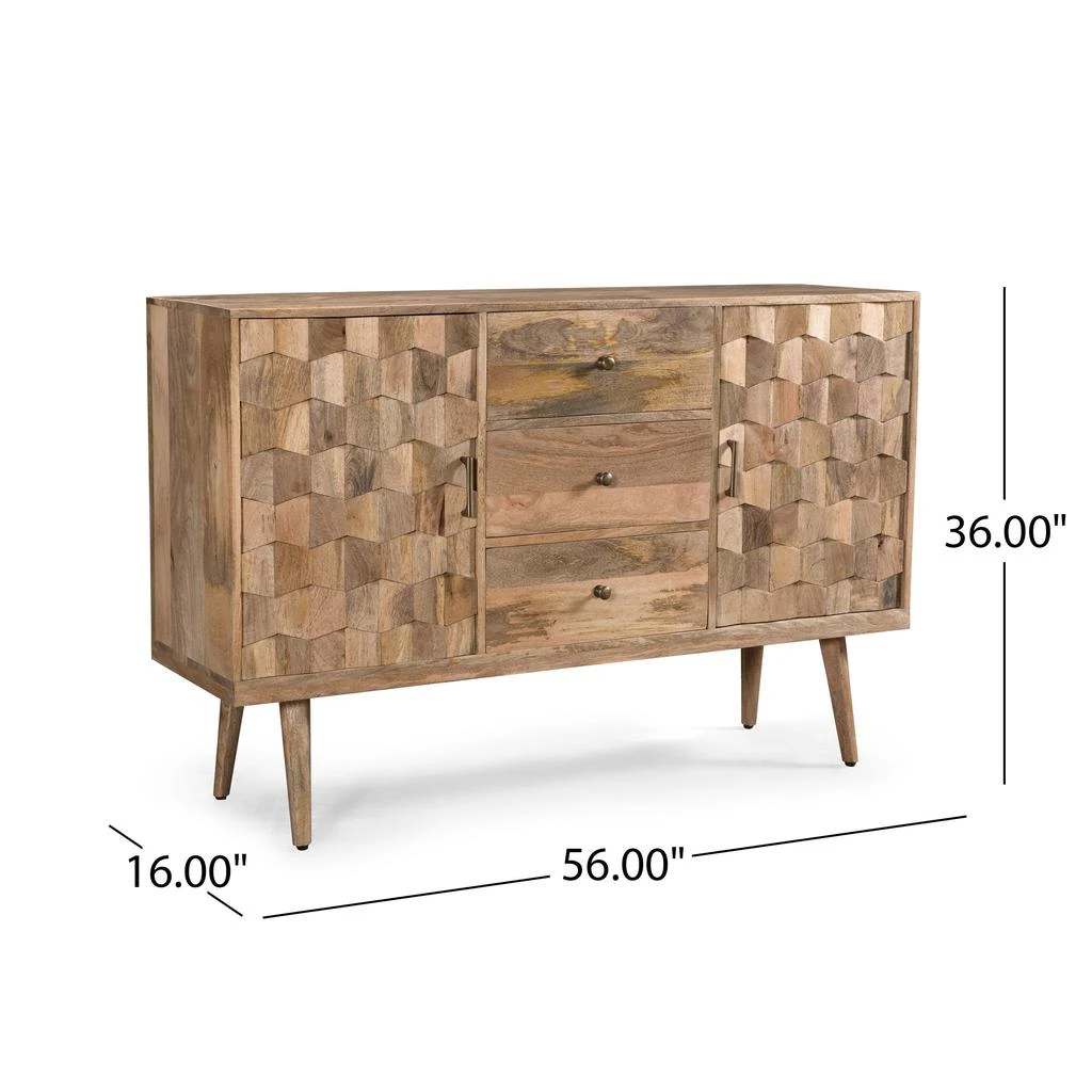 Streamdale Furniture Streamdale 3 DRAWER SIDEBOARD WITH 2 DOOR (KD LEGS) 6
