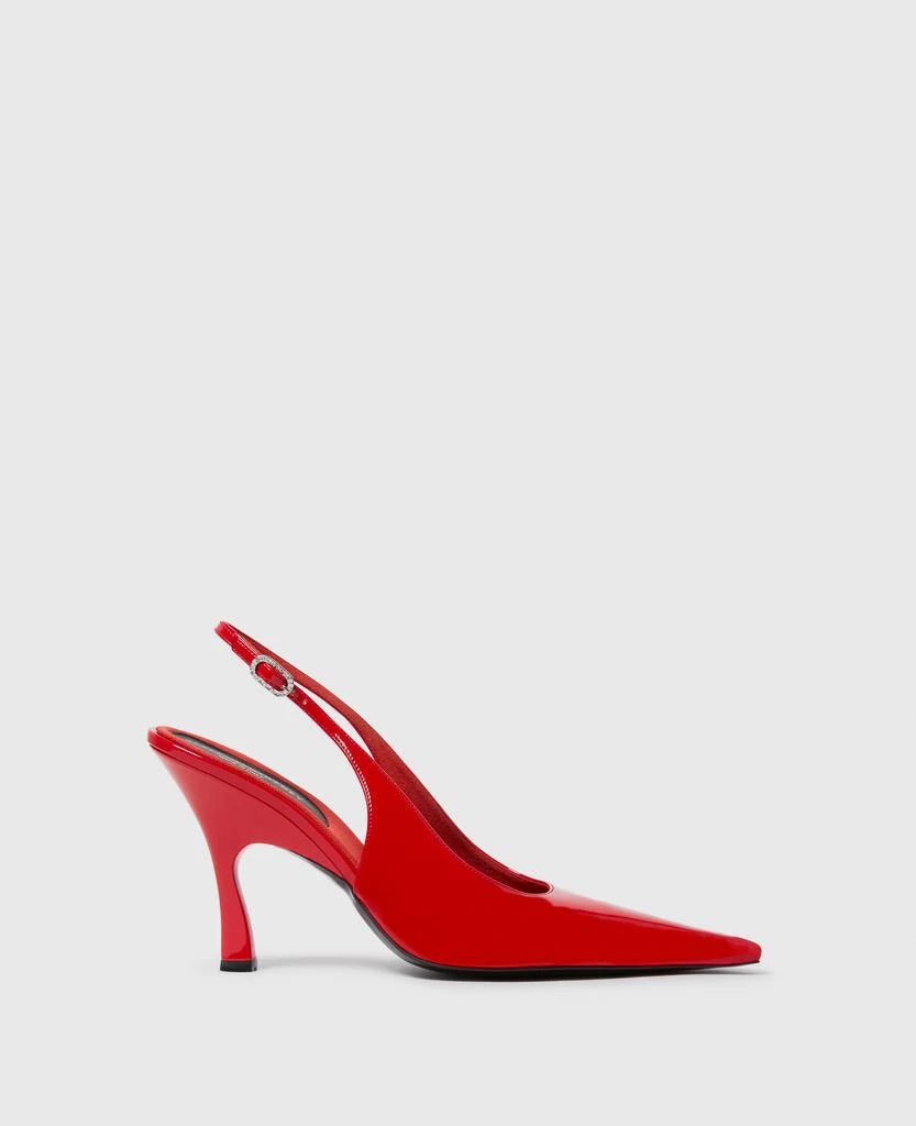 Stella McCartney Stella McCartney - Elsa Pointed Toe Slingbacks, Woman, Lipstick Red, Size: 38 1