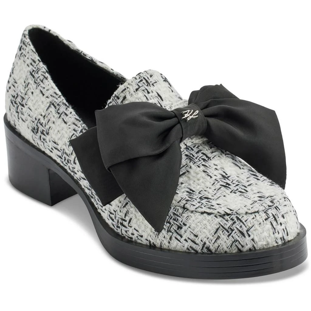 Karl Lagerfeld Paris Camilla Bow Womens Bow Knit Loafer Heels 1