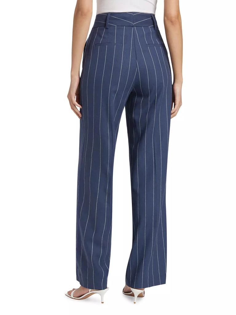 If Only Studio Pinstripe Cotton-Linen Pants 5