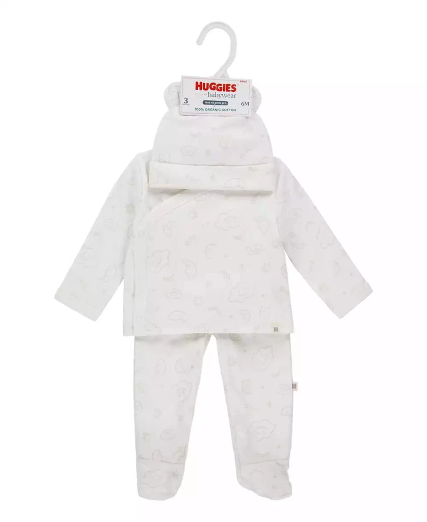 Huggies Baby Boys Long Sleeve Top, Pants and Hat 3-Piece Set 3