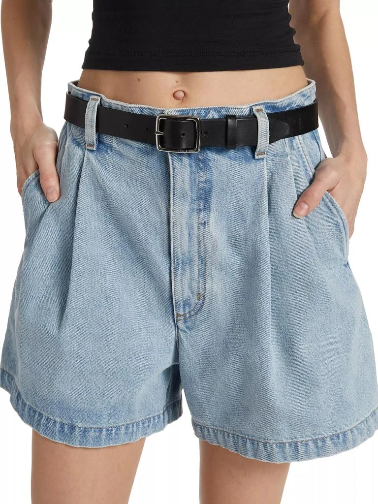 AGOLDE Becker Pleated Denim Shorts 6